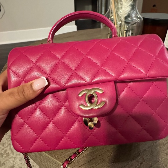 CHANEL Handbags - Chanel Pink Quilted Crossbody Bag with Gold Hardware